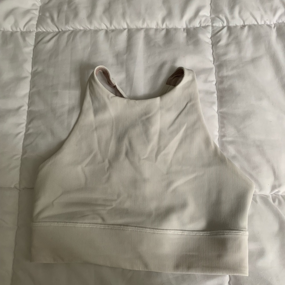 Lululemon Energy Bra High Neck Long Line White